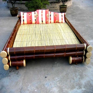 Lit King Moderne en Bambou Naturel à la Mode <span class=keywords><strong>Marina</strong></span> Taille Personnalisée Finition Laquée Anti-Moisissure Anti-Fungus Knock Articles Ménagers Divers - Product Image 2