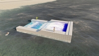 Simulateur de surf flottant commercial en acier inoxydable 304 galvanisé à chaud 13x23m lumière d'équipement d'amusement d'eau à bas prix