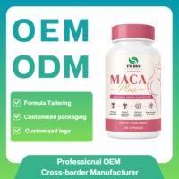 Capsules de Maca Personnalisées sous Marque Privée OEM ODM pour Femmes, Mélange de Maca Noire et de Fenugrec, Complément Herbal pour l'Énergie et les Soins Corporels