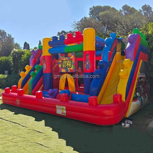 GMY Inflatables, location commerciale, château gonflable coloré <span class=keywords><strong>Lego</strong></span> avec toboggan aquatique combiné, aire de jeux Nex pour enfants - Product Image 5