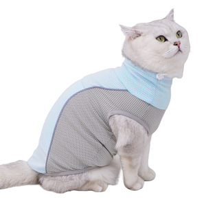 Summer Cooling Vest <b>For</b> <b>Cats</b> Ice Blue And Fruit Green Air Conditioning Style Thin Breathable Pet <b>Clothes</b> <b>For</b> Devon <b>Cats</b> - Product Image 2