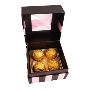 Boîtes cadeaux pour pâtisserie à rayures colorées, designs uniques personnalisés, boîte d'emballage pour chocolats et bonbons avec insert en blister - Product Image 5