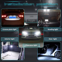 12V W5W T10 194 168 Auto LED-Glühbirne 3030 5SMD 6000K Weiß Bernstein Rot Auto-Leselampe Parklicht Glühbirne Anzeigeleuchte Fehlerfrei