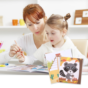 De los niños magia gran edificio pintura de papel de impresión de garabatos de punto-a-punto libro de <span class=keywords><strong>dibujo</strong></span> - Product Image 4
