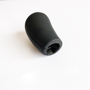 Chen Can Car Gear <b>Shift</b> <b>Knob</b> Black Leather Universal 5 Speed Manual Transmission <b>Knob</b> - Product Image 3