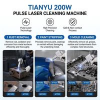 Machine de nettoyage au laser pulsé portable 3 en 1 de 200 W pour l'élimination de la rouille, de la peinture et de l'oxyde sur les moules métalliques