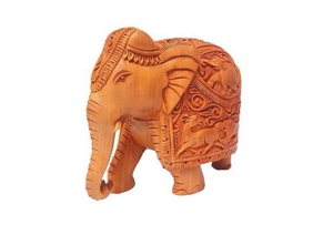 Handcrafted Wooden <b>Elephant</b> Sculpture Traditional Carved Home <b>Decor</b> Indoor Tabletop Ornament for Living Room Shelf Display <b>Decor</b> - Product Image 2