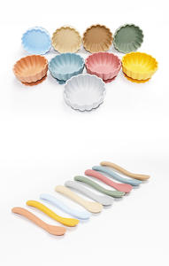 Bols et cuillères d'alimentation pour bébés en silicone de qualité alimentaire, modernes, en forme de carotte, souples, mignons, avec ventouses anti-chute - Product Image 6