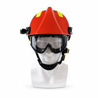 Casque de sécurité pour pompiers XF633-2006, résistant aux flammes, isolation électrique, avec lunettes anti-impact, sangle de menton réglable