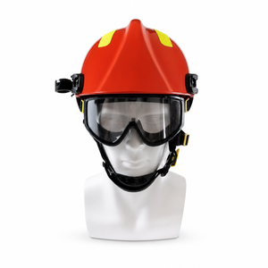 Casque de sécurité pour pompiers XF633-2006, résistant aux flammes, isolation électrique, avec lunettes anti-impact, sangle de menton réglable - Product Image 1