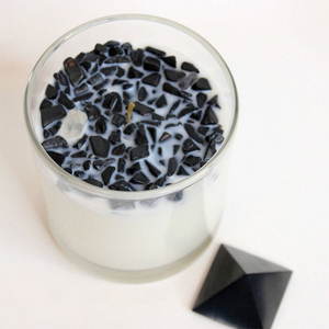 ملصق قابل للتخصيص زخرفة أحجار كريستال أرضية شمعة بسعة كبيرة تنقية شموع عضوية - Product Image 5