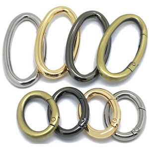 Hochwertige Zink legierung Oval Karabiner Vintage Style Starke Open Gate Feder Schlüssel ring Fitting Claps <span class=keywords><strong>Clip</strong></span> Karabiner haken für Taschen - Product Image 6
