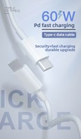 Câble de charge rapide double Type-C avec gaine TPE pour téléphones mobiles et tablettes Android et iPhone 15 16