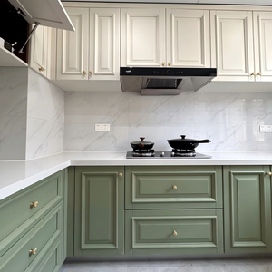 Shaker Style Modern Modular Pearl White Plywood Lacquer Wood Industrial Italian Design Shelves Storage Kitchen Cabinet
