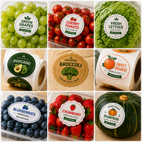 Gezondheidsvriendelijke, makkelijk te verwijderen, waterdichte, kleurvaste, voedsel-, groente- en fruit-etiketten/stickers zonder lijm.
