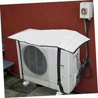 Housse de climatiseur argentée, protection solaire, facile à installer, unités extérieures, bloque les rayons du soleil, réduit la pression