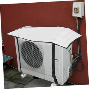 Housse de <span class=keywords><strong>climatiseur</strong></span> argentée, protection solaire, facile à installer, unités extérieures, bloque les rayons du soleil, réduit la pression - Product Image 4