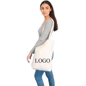Sac shopping en toile de coton bio personnalisable avec logo, fabriqué en matériau PP écologique - Product Image 2