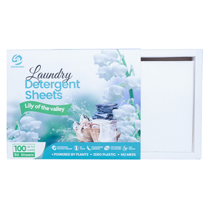 Feuilles de <span class=keywords><strong>lessive</strong></span> OEM Muguet sans plastique, hydrosolubles, écologiques pour le nettoyage domestique - Product Image 2