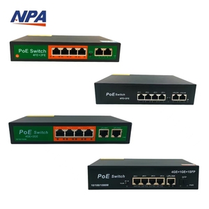 4 cổng 10/100/1000M đầy đủ Gigabit 48V IEEE 802. 3af/at/BT <span class=keywords><strong>Ethernet</strong></span> mạng PoE chuyển đổi 2 đường lên cho IP Camera CCTV hikvansion - Product Image 1