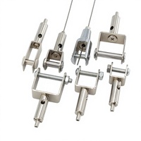 Pince à câble en cuivre de haute qualité, réglable avec clip de suspension pour câble métallique, pince de verrouillage OEM pour câbles