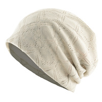 Bonnet unisexe en maille fine respirante style coréen, jacquard à carreaux diamantés couleur unie, idéal pour le printemps et l'été au quotidien