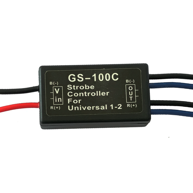 Positioning Universal 12V GS-100C LED Flasher for Car Module Flash Strobe Controller with Remote Flashing Brake Light Tail Stop