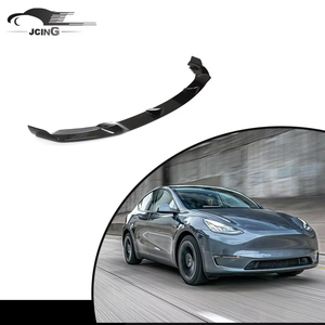Séparateur de lèvre de pare-chocs avant en fibre de carbone sèche pour <span class=keywords><strong>Tesla</strong></span> Model Y Mayor Sport Utility 4 portes électrique 2020- 2022 - Product Image 1