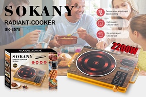 Sokany เตาไฟฟ้าเหนี่ยวนำไฟฟ้า2200W ทนทาน, เตาแม่เหล็กไฟฟ้าใช้ในครัวเรือน - Product Image 2