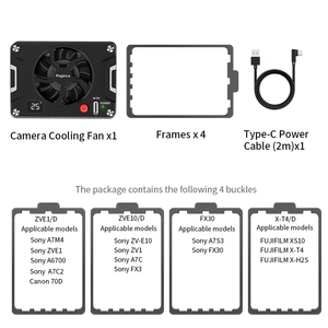 Ventilateur de refroidissement portable et réglable pour appareils photo Sony A7M4/A6700/A7C2/ZVE1/ZV-E10/A7C/<span class=keywords><strong>FX3</strong></span> pour le streaming en direct et la prise de vue vidéo - Product Image 4