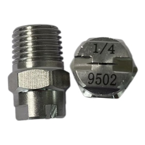 Новый 1/2 "1/4" 1/8 "против засорения из нержавеющей стали V-образный водоструйный плоский вентилятор насадка промышленное сопло пылеулавливающий распылитель - Product Image 3