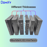 Boîtier d'ordinateur Mini-ITX personnalisé K03, mini-ordinateur vertical mince HTPC, boîtier de PC de bureau SFF, panneau latéral en métal et plastique avec fenêtre