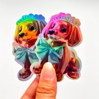 Utilisation à l'extérieur personnaliser styles mixtes impression holographique résistant aux UV adhésif étanche PVC hologramme découpé autocollants de logo