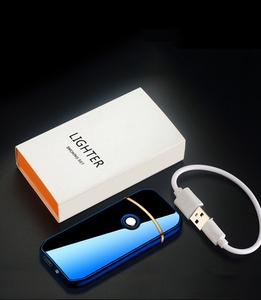 KY Brand New Metal USB Rechargeable Flameless Cigarette Portable Outdoor Electronic <strong>Wind</strong> <strong>Proof</strong> <strong>Lighter</strong> - Product Image 6