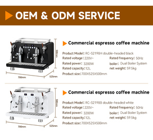 Commercial Barista Industrial Semi-Automatic Stainless Dual Boiler 9 <b>Bar</b> Noise Reduction Coffee Espresso Maker S2198H Espresso C - Product Image 6