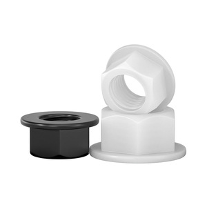 Nylon Plastic Flange Nuts Hexagonal With Washers M3 M4 M5 M6 M8 M10 M12 Anti Slip For 3C Electronics - Product Image 1