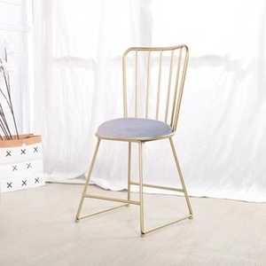 Wholesale Cheap Price High Quality Metal Salon <b>Stool</b> Pink Salon Furniture Modern Design Living Room Nail Salon Commercial Use - Product Image 3
