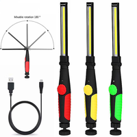 Lampes de travail portables COB Base magnétique Dimmable LED Ateliers routiers rechargeables Lampe de poche Réparation de voiture Lumière vive Utilisation de bureau à courant continu