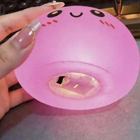 Veilleuse LED Lumineuse Colorée en Forme de Baozi, Jouet Amusant, Lumière Chaude, Décoration d'Ambiance Maison, Cadeau Souvenir Promotionnel