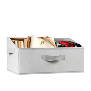Stackable Rectangle Foldable Hat <b>Storage</b> <b>Baseball</b> <b>Caps</b> Holds up to 24 <b>Caps</b> Clear Hat Organizer for Closet Sturdy Hat Box Holder - Product Image 1