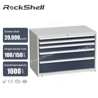 Armoire à outils robuste Rockshell à 5 tiroirs, armoire à outils en fer, boîte de rangement pour outils de mécanicien, armoire à outils pour atelier