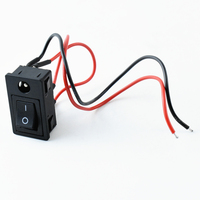 Connecteur CC 2-en-1 5,5x2,5/2,1 mm avec interrupteur LED 12V et prise d'alimentation CC LN-06