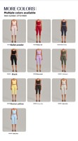 Ensemble de tenue de yoga ajusté, anti-transpiration, infroissable, avec short très élastique pour le fitness et le sport 2712+4665