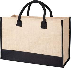 Venta caliente de gran capacidad de las mujeres hombro Crossbody cremallera yute bolso de mano con logotipo impreso personalizado - Product Image 2