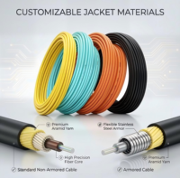TPU Material Armored Single-Mode Twin Core Fiber Optic Jumper Flexible Tensile Resistant Stable Transmission Cable Assemblies