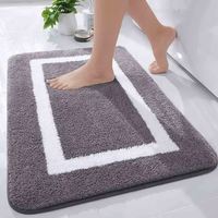 Tapis de bain Shaggy antidérapant absorbant l'eau tapis de sol tapis de toilette ensembles de tapis de salle de bain pour salle de bain 2025