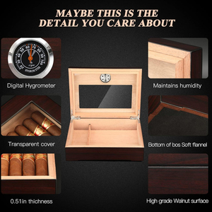 Làm Bằng Tay Tùy Chỉnh Du Lịch Bằng Gỗ Humidor Cuba Phong Cách Sơn Mài Cigar Box Cho Xì gà Caja Para Cigarros zigarenbox Bolte Một Xì gà - Product Image 4