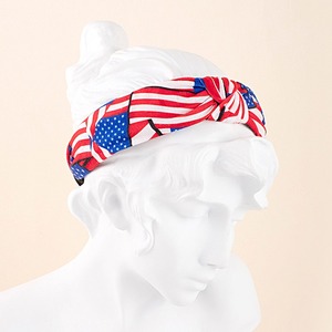 Fascia per capelli larga annodata con bandiera del 4 luglio per donna, accessori per capelli per feste, decorazioni per feste, uso festivo, novità 2026 - Product Image 4