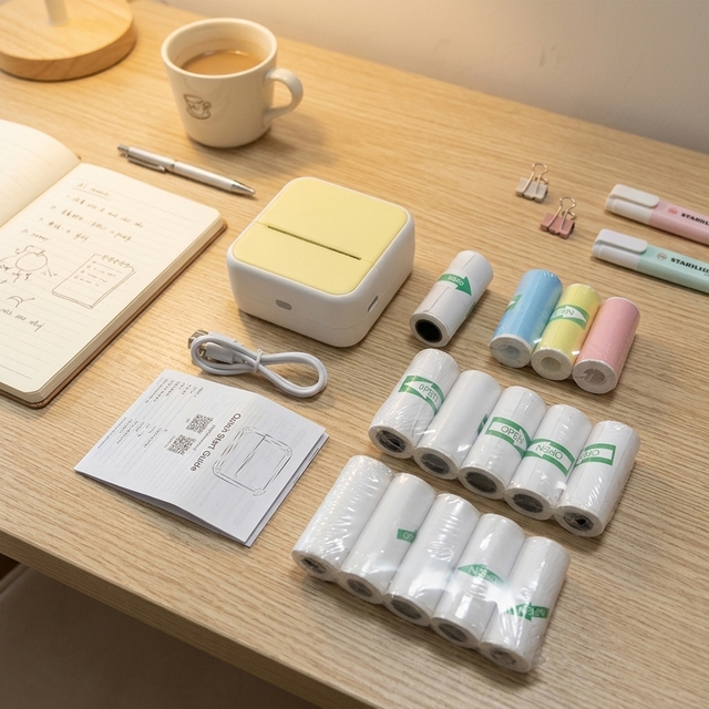 New Model Mini Label Study Thermal Printer Portable Photo Pocket Study Printer for Student Home Use Office