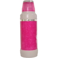 Termo de Vacío de 2.0L con Diseño Floral, Termo de Plástico Aislado para Bebidas y Alimentos, Portátil, Tamaño Pequeño, Esencial para el Regreso a Clases